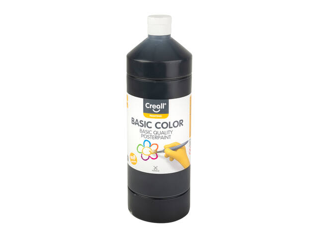 Plakkaatverf Creall basic zwart 1000ml