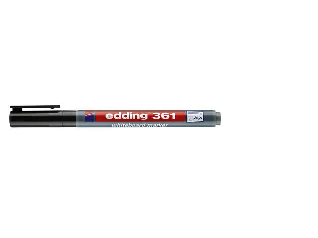 Whiteboardmarker edding 361 rond 1mm zwart