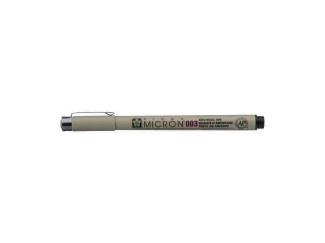Fineliner Sakura Pigma Micron 003 0.15mm zwart
