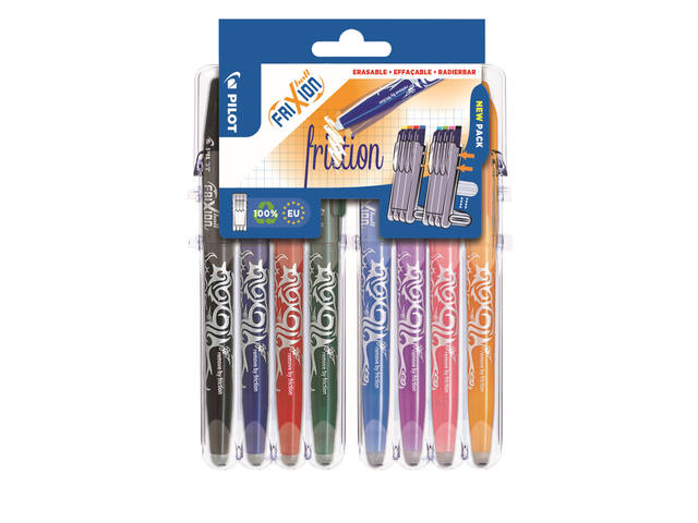 Rollerpen PILOT friXion BL-FR7 M Set2Go 8st ass