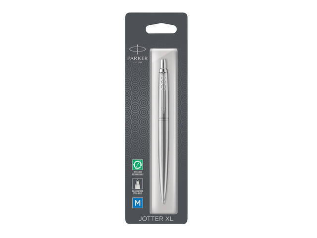Balpen Parker Jotter XL Monochrome M roestvrij stl