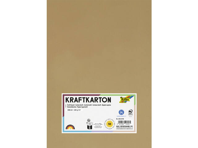 Kraftpapier Folia A4 230gr 50 vel