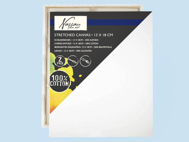 Canvas Nassau fine art 13x18cm 100 procent katoen