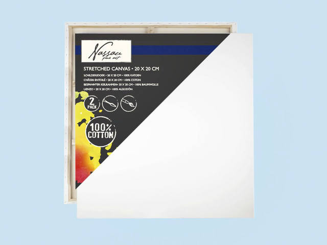 Canvas Nassau fine art 20x20cm 100 procent katoen