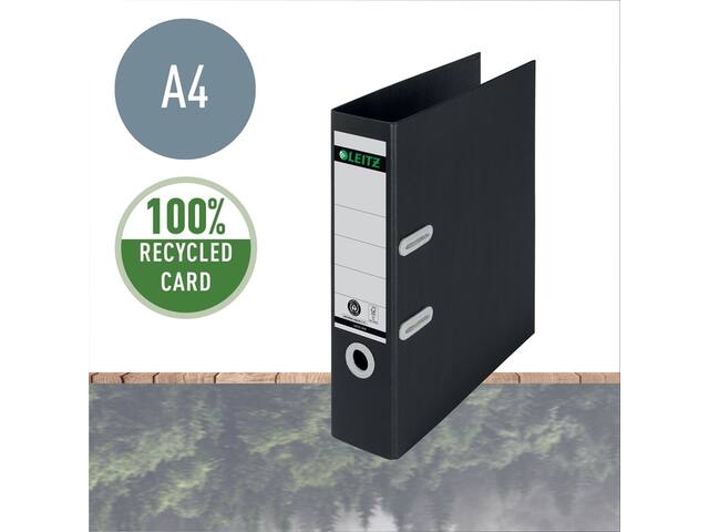 Ordner Leitz Recycle 180  80mm karton A4 zwart