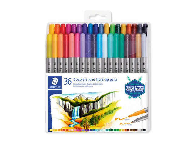 Kleurstift Staedtler 3200 dubbele punt set 36 st
