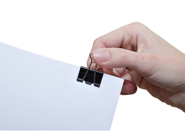 Papierklem MAUL foldback 25mm zwart 12st