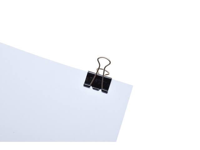 Papierklem MAUL foldback 25mm zwart 12st