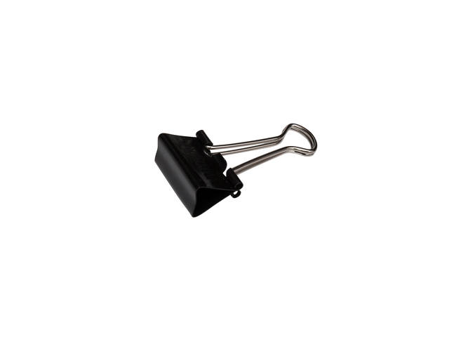 Papierklem MAUL foldback 25mm zwart 12st