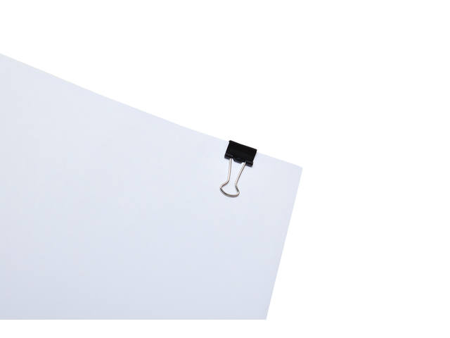 Papierklem MAUL 215 foldback 13mm zwart 12st