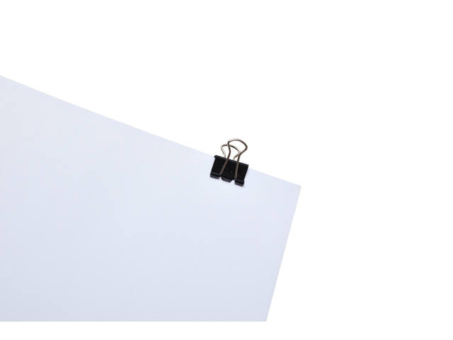 Papierklem MAUL 215 foldback 16mm zwart 12st