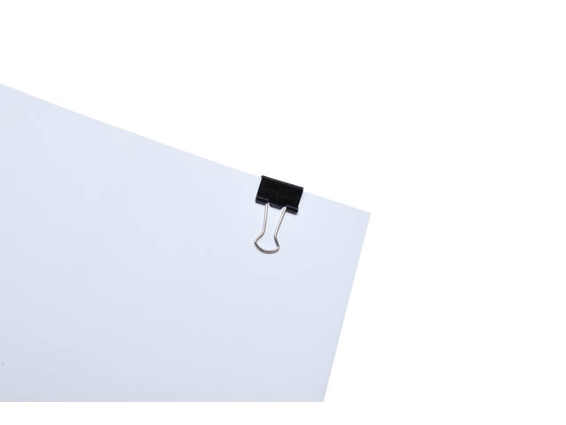 Papierklem MAUL 215 foldback 16mm zwart 12st