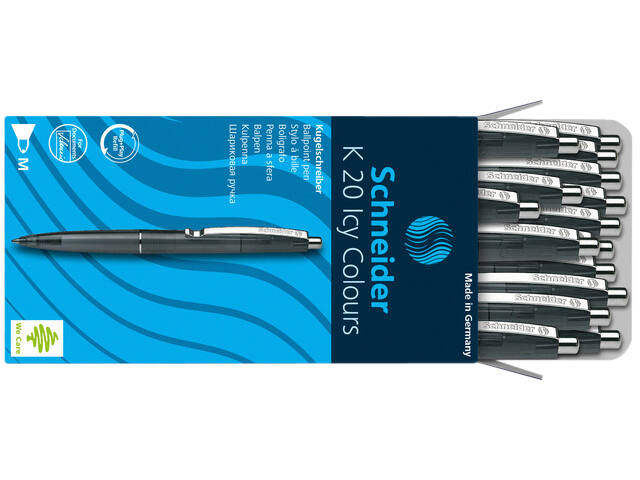 Balpen Schneider K20 Icy Colours M zwart