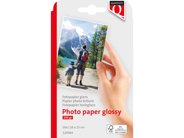 Fotopapier Quantore 10x15cm glans 50vel 250gr