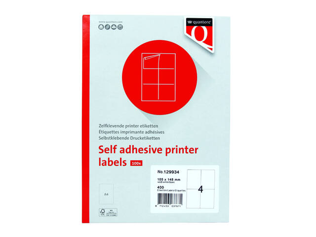 Etiket Quantore 105x148mm 400st
