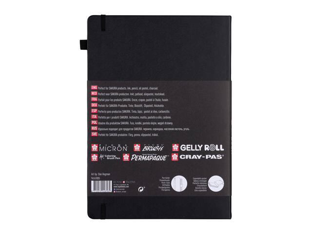 Schetsboek Sakura 80 zwarte vellen 210x297mm zwart
