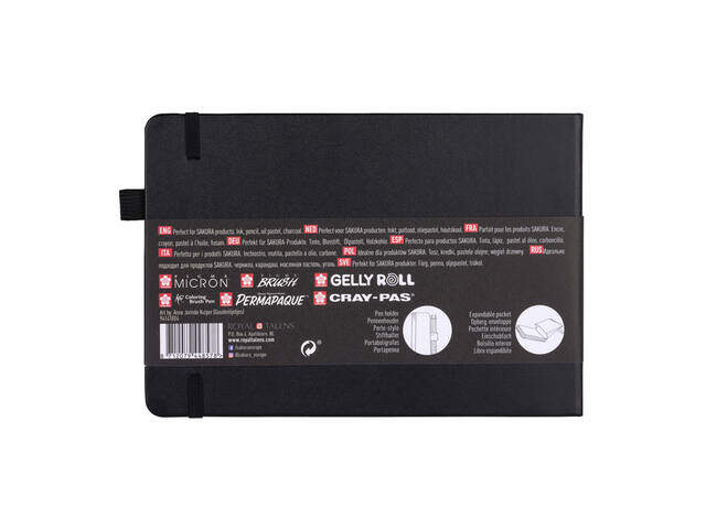 Schetsboek Sakura 80 zwarte vellen 210x148mm zwart
