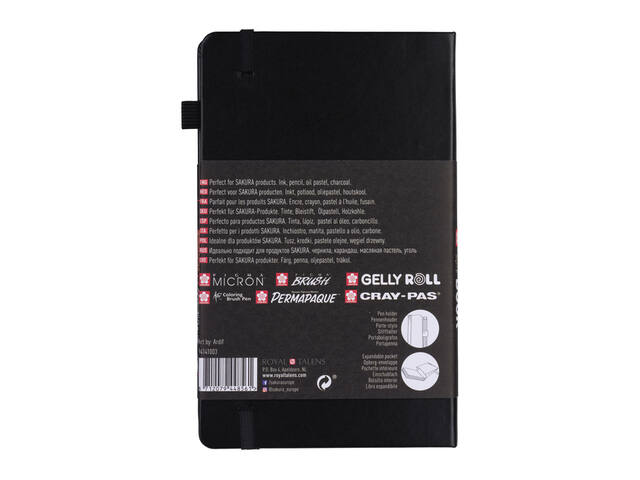 Schetsboek Sakura 80 zwarte vellen 130x210mm zwart