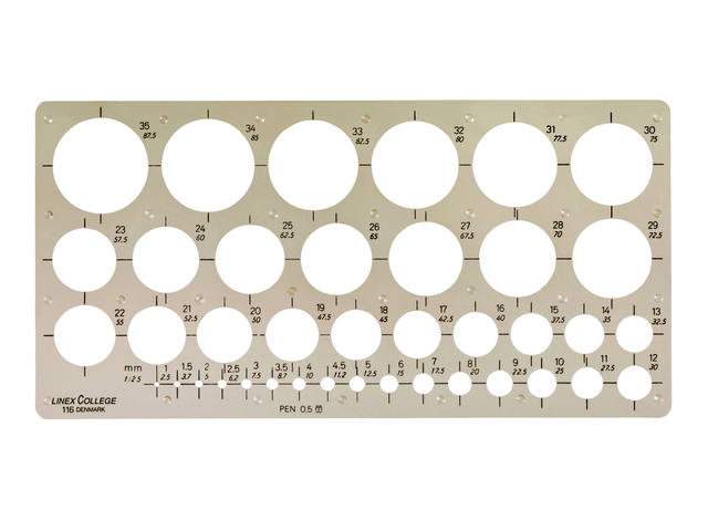 Cirkelsjabloon Linex 39cir grs