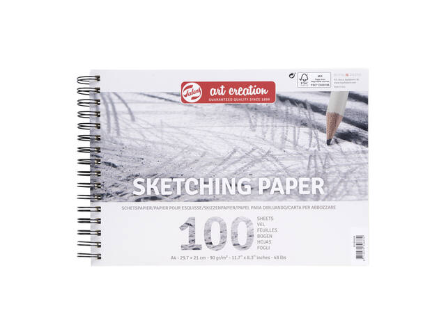 Schetspapier Talens Art Creation 90gr A4 grijs
