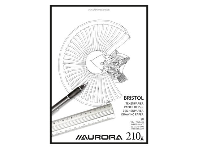 Tekenblok Aurora A4 20 vel 210gr Bristol