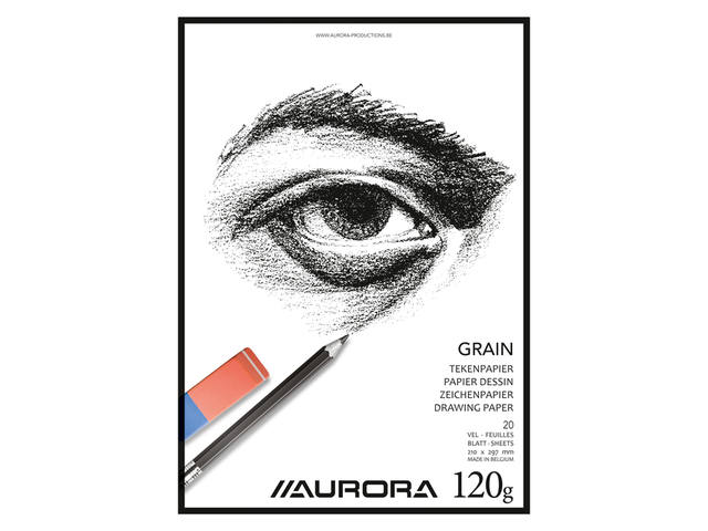Tekenblok Aurora A4 20 vel 120gr Grain