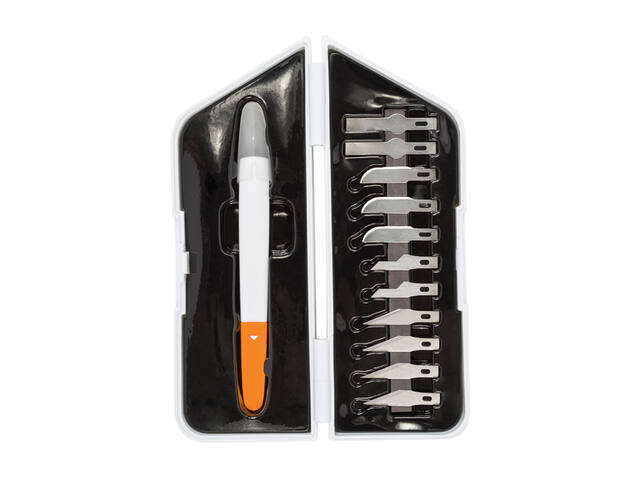 Precisiemes Fiskars Medium Duty 12 mesbladen wit