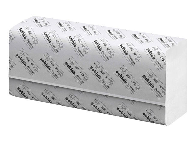 Handdoek Satino PT2 HiLine 206x320mm wit 276600