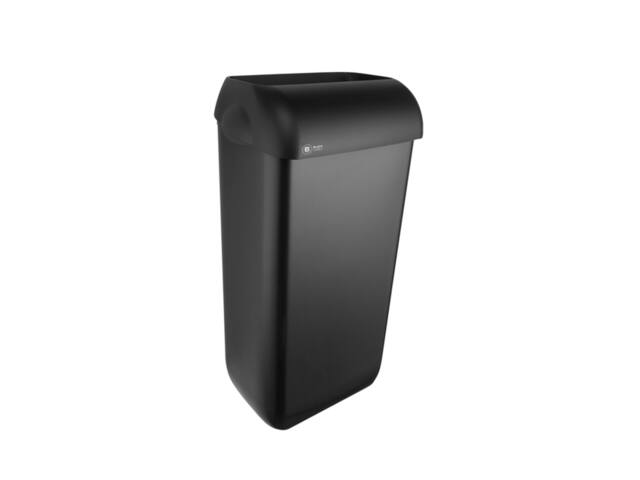 Afvalbak BlackSatino open inworp 23 liter zwart