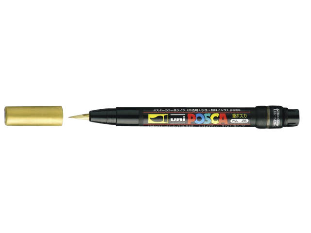 Paintmarker Uni POSCA PCF350 Brush 1-10mm goud