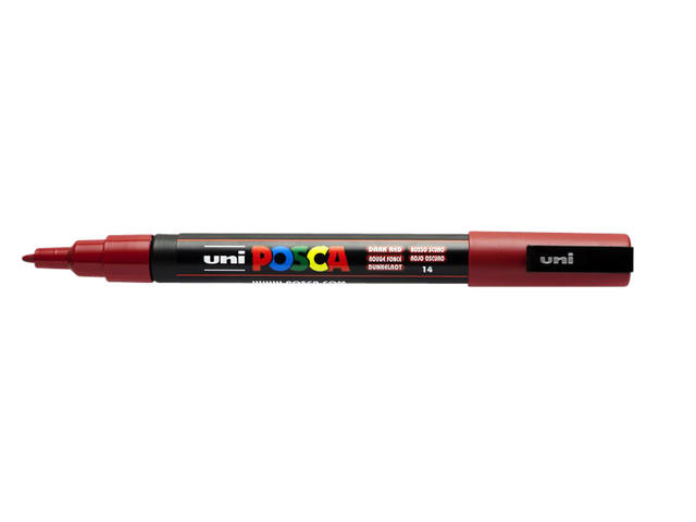 Paintmarker Uni POSCA PC3M F donkerrood