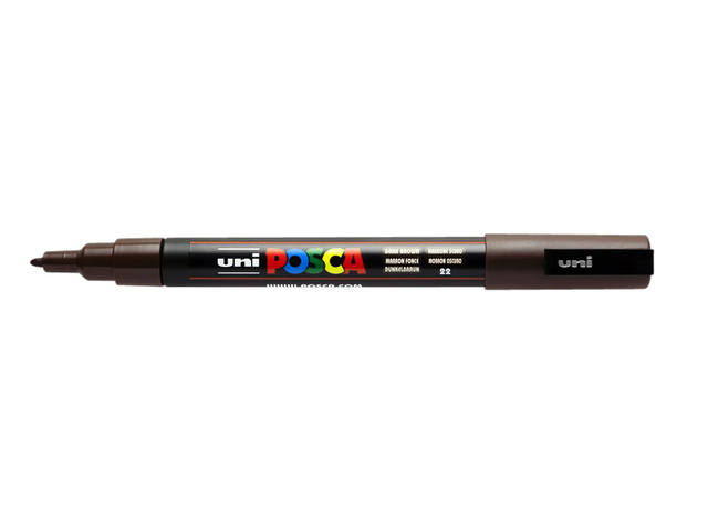 Paintmarker Uni POSCA PC3M F donkerbruin
