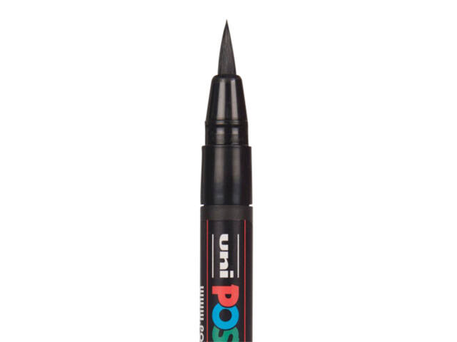 Paintmarker Uni POSCA PCF350 Brush 1-10mm zwart