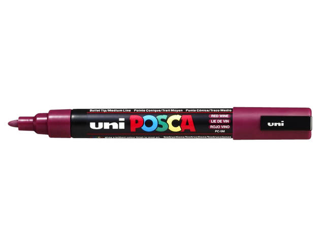 Paintmarker Uni POSCA PC5M M wijnrood