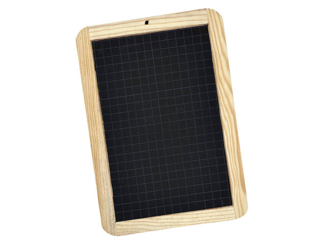 Krijtbord Giotto houten frame 180x260mm geruit