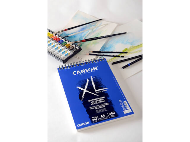 Mixed mediapapier Canson XL Textured 300gr A5 wit