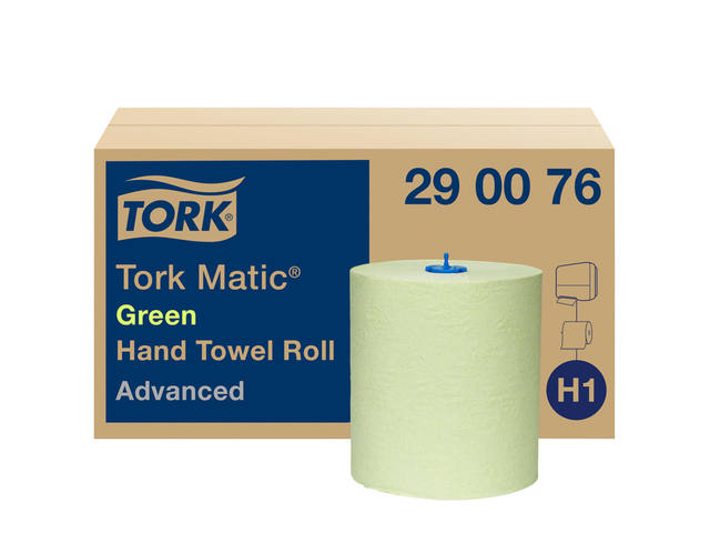 Handdoekrol Tork H1 Advanced 2laags 150m groen