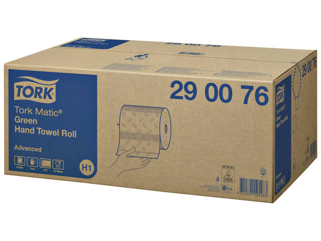 Handdoekrol Tork H1 Advanced 2laags 150m groen