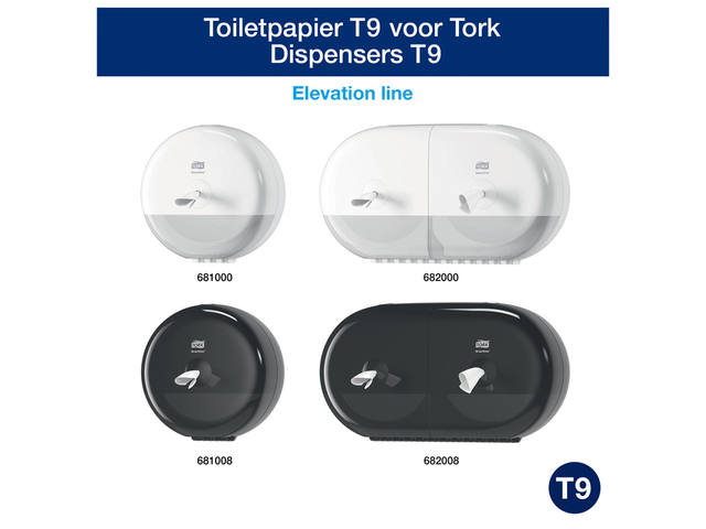 Toiletpapier Tork T9 Advanced 2laags 112m wit