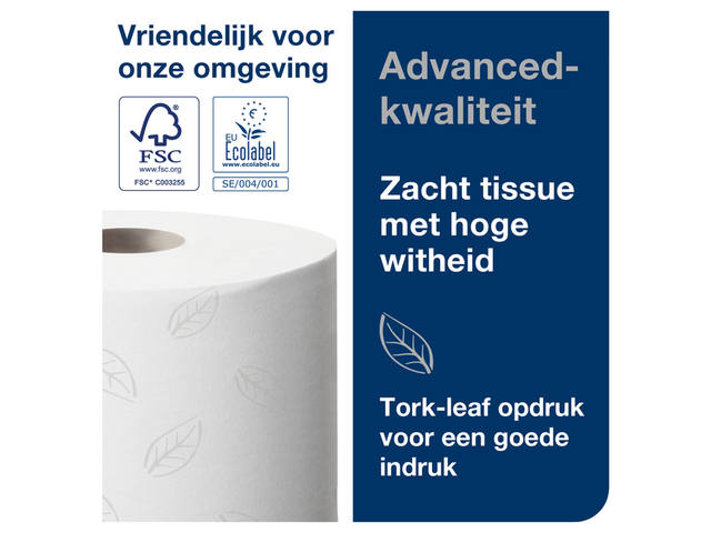 Toiletpapier Tork T9 Advanced 2laags 112m wit
