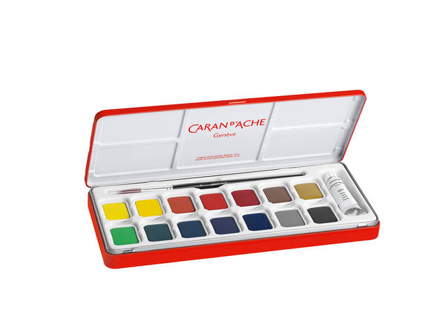 Plakkaatverf Caran d Ache blik 15 kleuren