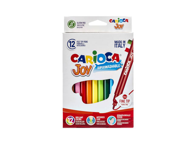 Viltstift Carioca Joy assorti 12st