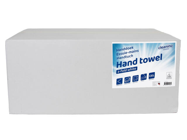 Handdoek Cleaninq H3 240x210mm 20x160 vel wit