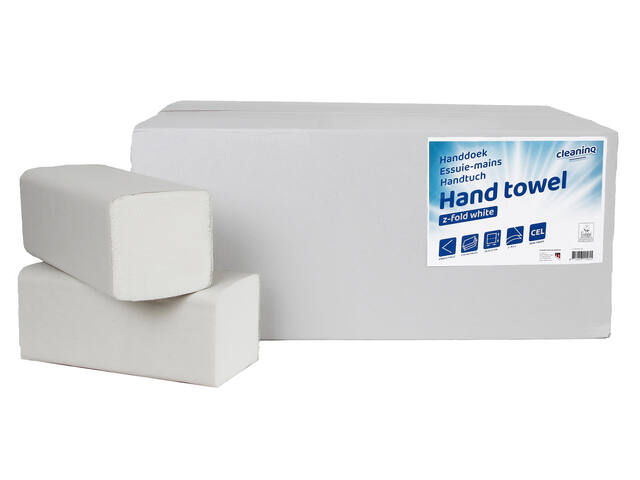 Handdoek Cleaninq H3 240x210mm 20x160 vel wit