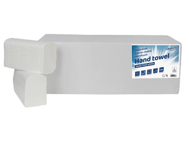 Handdoek Cleaninq H2 206x240mm 25x150 vel wit
