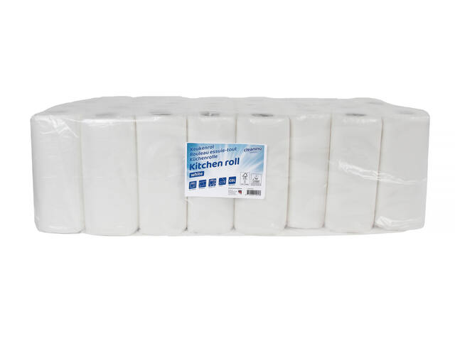 Keukenrol Cleaninq 2laags 50 vel wit