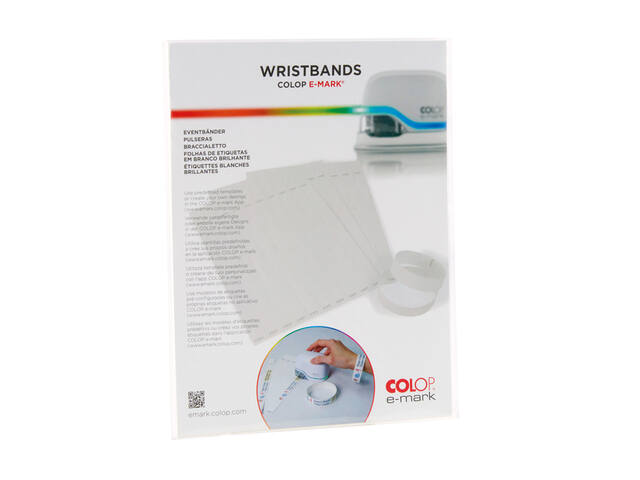 Polsband Colop Emark 250x19mm 100 stuks wit