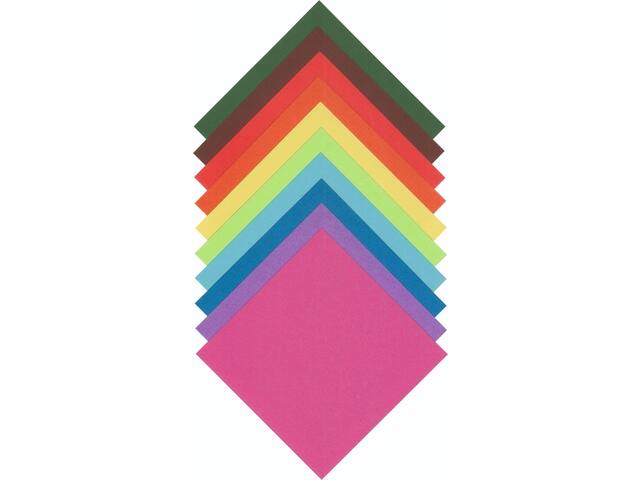 Origami pap Folia 70gr 15x15cm 100 vel assorti kl