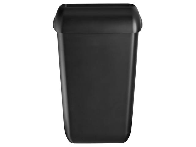 Afvalbak Quartzline open inworp 43 liter zwart