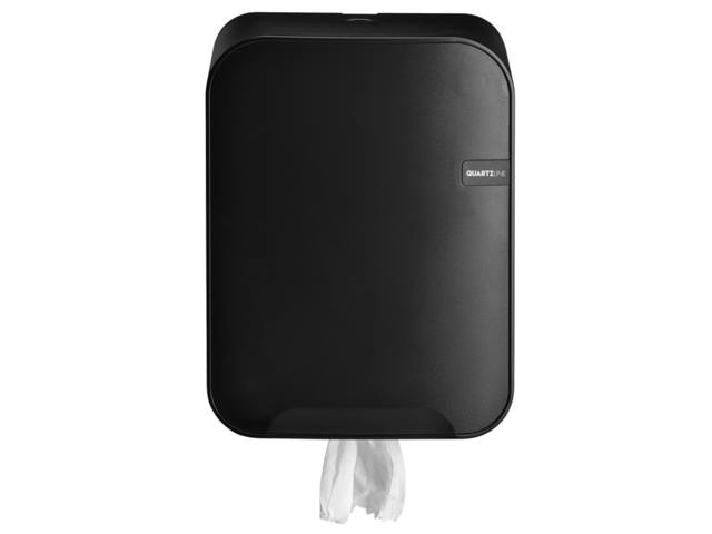 Poetspapierdispenser Quartzline Q16 medium zwart